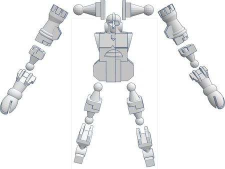 Modelo 3d de Chessbot héroe (anteriormente acción de ajedrez v3) para impresoras 3d