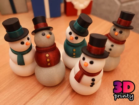 Modelo 3d de Fidget de muñeco de nieve articulado para impresoras 3d