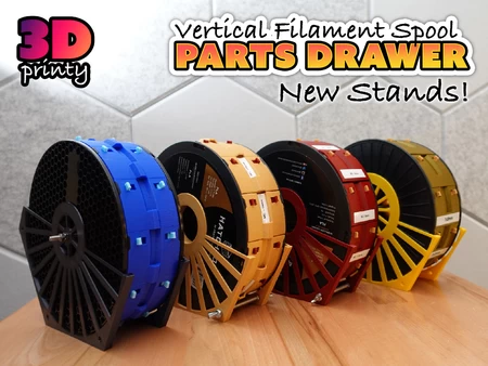 Vertical Filament Spool Parts Drawer Stand