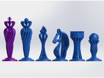  Chess set  3d model for 3d printers