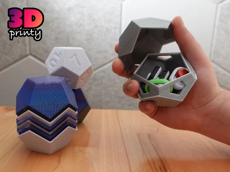  Snappy dodecahedron box  3d model for 3d printers