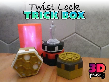  Twist lock trick box (hexagon)  3d model for 3d printers