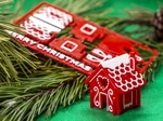  Gingerbread house kit card  3d model for 3d printers