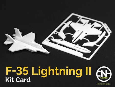  F-35 lightning ii kit card  3d model for 3d printers