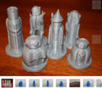 Modelo 3d de El señor de los anillos juego de ajedrez para impresoras 3d