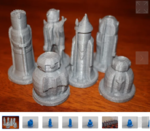  Lord of the rings chess set  3d model for 3d printers