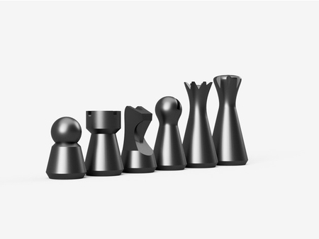  Minimal look chess set  3d model for 3d printers