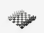  Minimal look chess set  3d model for 3d printers