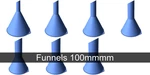  Funnels. various sizes 25mm to 200mm   3d model for 3d printers