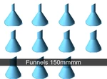  Funnels. various sizes 25mm to 200mm   3d model for 3d printers