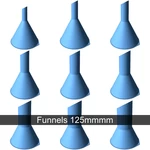  Funnels. various sizes 25mm to 200mm   3d model for 3d printers