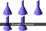  Funnels. various sizes 25mm to 200mm   3d model for 3d printers