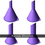 Modelo 3d de Embudo. varios tamaños de 25 mm a 200 mm  para impresoras 3d