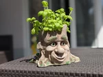 Modelo 3d de Plantador de cara de Árbol de estilo de dibujos animados para impresoras 3d