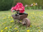  Cartoon-style wheelbarrow planter  3d model for 3d printers