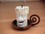  Funny cartoon christmas candle ( no 4 of 4)  3d model for 3d printers