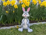  Cartoon bunny for your garden  3d model for 3d printers