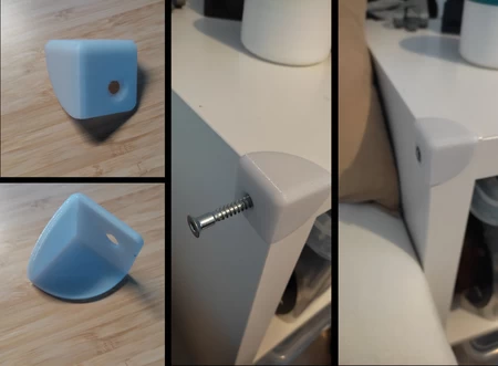Modelo 3d de Protección de esquinas ikea kallax (sin pegamento ) para impresoras 3d