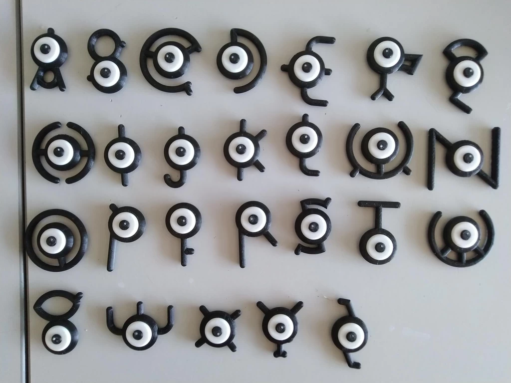 Unown Alphabet Low Poly Pokemon | 3D Print Model