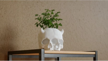 Triclops Baby Skull Planter