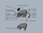 Modelo 3d de Eeyore para impresoras 3d