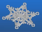  Christmas ornament - snowflake  3d model for 3d printers