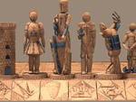  Antique chess pieces #chess  3d model for 3d printers