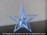  Spinning christmas star  3d model for 3d printers