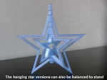 Modelo 3d de Estrella de navidad giratoria para impresoras 3d