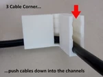 Modelo 3d de Esquinas de cable... ¡mantenga los cables en las esquinas! para impresoras 3d