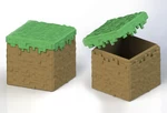  Minecraft grass block container  3d model for 3d printers