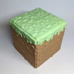  Minecraft grass block container  3d model for 3d printers