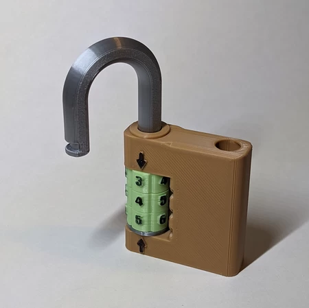  Combination padlock  3d model for 3d printers