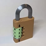  Combination padlock  3d model for 3d printers