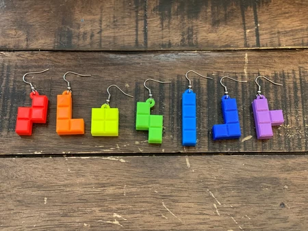  Tetris earrings  3d model for 3d printers