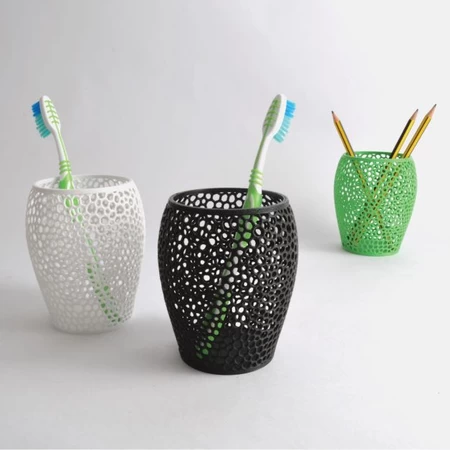  Toothbrush holder voronoi  3d model for 3d printers