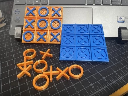  Free tic tak toe board and pieces  3d model for 3d printers