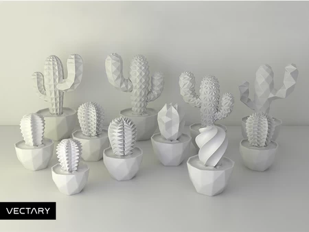 Modelo 3d de Colección suculenta vectaria para impresoras 3d