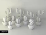  Vectary succulent collection  3d model for 3d printers