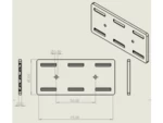 Modelo 3d de Soporte de pared para línea de salida para impresoras 3d