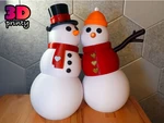  Giant snowman - valentine's day edition  3d model for 3d printers