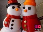  Giant snowman - valentine's day edition  3d model for 3d printers