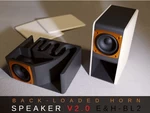  Back horn speaker v2.0 bl2 - bluetooth, active, passive  3d model for 3d printers