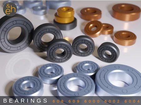 Bearings - Print-in-Place 5 Sizes: 608, 609, 6000, 6002, 6004