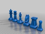  Art deco chess pieces  3d model for 3d printers