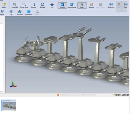  Federation chess set  3d model for 3d printers