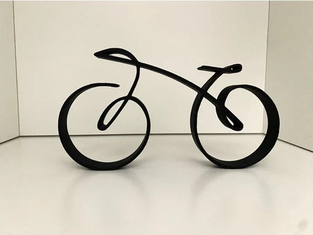 minimalist bicycle figure