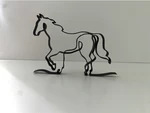 Modelo 3d de Caballo de arte de una línea  para impresoras 3d