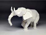 Modelo 3d de Elefante en blanco para impresoras 3d