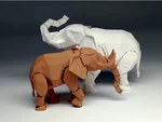 Modelo 3d de Elefante en blanco para impresoras 3d